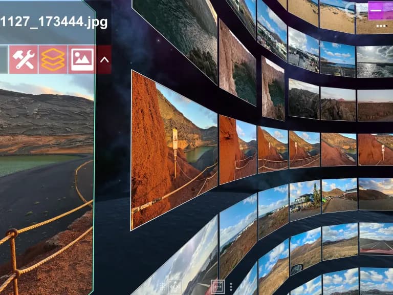 Screenshot of Album3D Cylinder View
