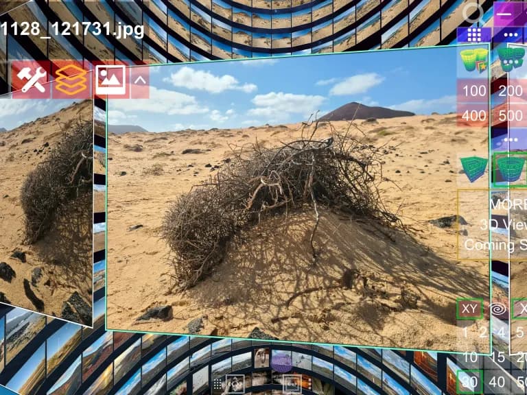 Screenshot of Album3D Cylinder View - Outside