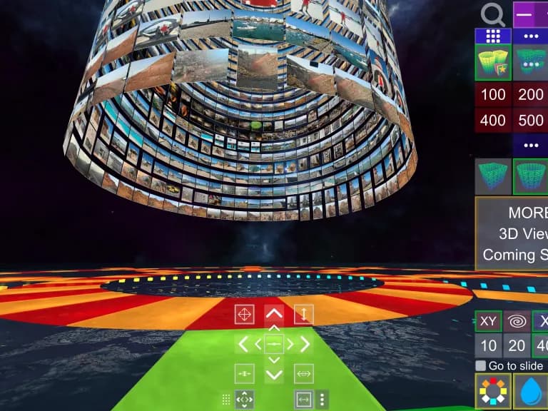 Screenshot of Album3D Cylinder View - Outside