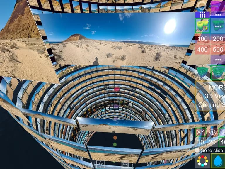 Screenshot of Album3D Cylinder View - Outside