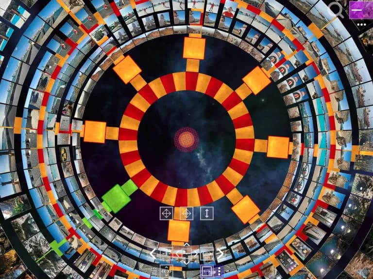 Screenshot of Album3D Cylinder View - Looking Down