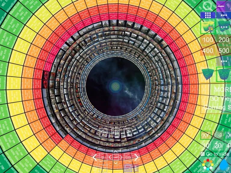 Screenshot of Album3D Cylinder View - Looking Down