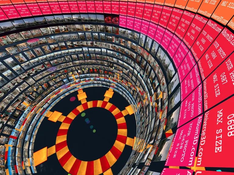 Screenshot of Album3D Cylinder View - Inside