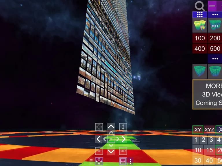 Screenshot of Album3D Grid View