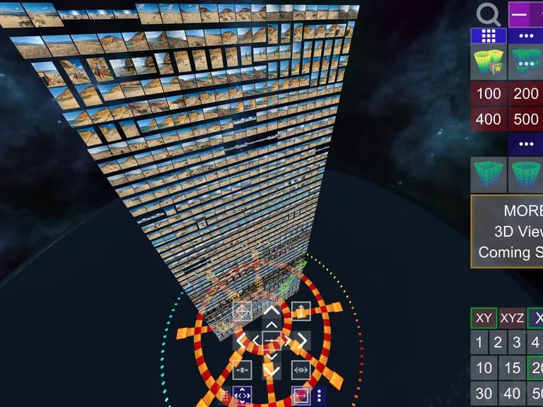 Screenshot of Album3D Grid View