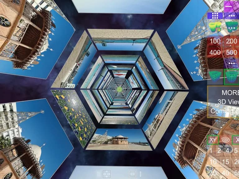 Screenshot of Album3D Hexagon Cylinder View