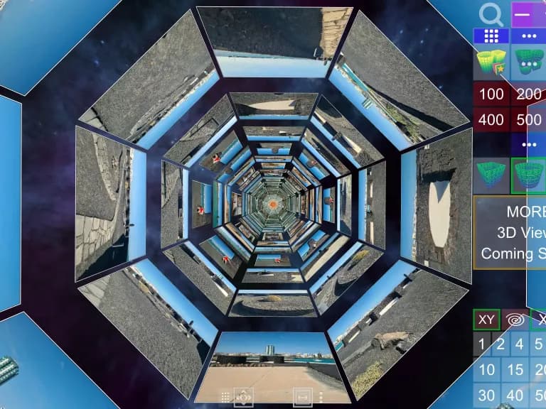 Screenshot of Album3D Octagon Cylinder View