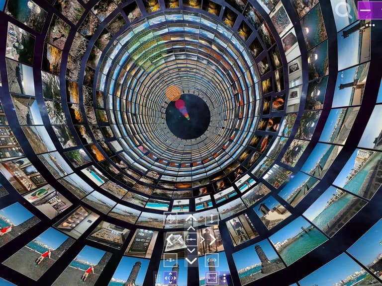 Screenshot of Album3D Cylinder View - Looking Up